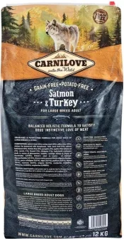 Carnilove Salmon & Turkey for Large Breed Adult Dogs Беззерновий корм для собак великих порід із лососем та індичкою, 1,5 кг 0