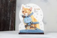 Комплект Котик, шлея с поводком для кошки голубая