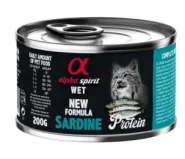 Влажный корм Alpha Spirit Sardine Complete для взрослых кошек, с сардиной, 200 г