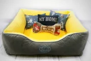 Бридж лежак для животных 65х65 см My Home Grey/yellow
