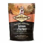 Carnilove Salmon&Turkey for Large Breed Puppy Беззерновий корм для цуценят великих порід із лососем та індичкою, 1,5 кг