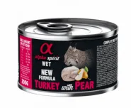Влажный корм Alpha Spirit Turkey with Pear Complete для взрослых кошек, с индейкой и грушей, 200 г