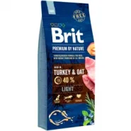 Brit Premium Dog Light Сухий корм для собак із надмірною вагою з індичкою, 15 кг