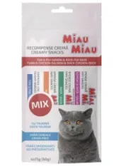 Лакомство для кошек Крем-снек MIAU MIAU, 4 шт по 15 г
