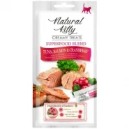 Лакомство Natural Kitty Creamy Treats для кошек со вкусом тунца и лосося с клюквой 4х12 гр