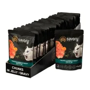 Savory Kitten Pouch з лососем та морквою в соусі вологий корм для кішок пауч 85 г х 22 шт 0