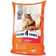 Club 4 Paws (Клуб 4 лапы) Premium Hairball Control Adult Cat Chicken Сухой корм для кошек для выведения шерсти из ЖКТ с курицей