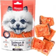 Wanpy (Salmon Bites) Мягкие кусочки лосося лакомство для собак 100г 