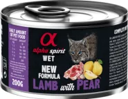 Влажный корм Alpha Spirit Lamb with Pear Complete для взрослых кошек, с ягненком и грушей, 200 г