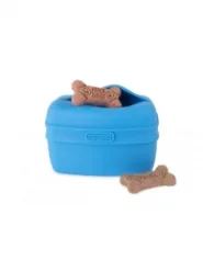 Сумка під ласощі для собак Dexas Pooch Pouch силіконова з кліпсою на блакитний пояс.