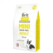Brit Care GF Mini Adult Lamb Гипоаллергенный корм для собак мелких пород с ягненком 2 кг + 2 пауча Brit Care Dog Mini Fillet