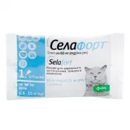 Селафорт для кошек - капли от блох, клещей и гельминтов на холку