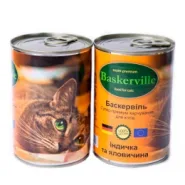Baskerville Вологий корм для котів з індичкою та яловичиною