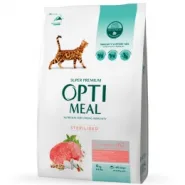 Акция 1+1! OptiMeal Sterilized Cat Beef&Sorghum Сухой корм для стерилизованных котов с говядиной и сорго, 700 г