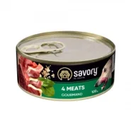 Savory Dog Gourmand Вологий корм для дорослих собак із чотирма видами м'яса