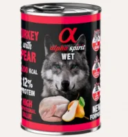 Влажный корм Alpha Spirit Turkey with Pear Complete для взрослых собак, с индейкой и грушей, 400 г