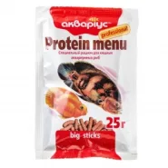 Protein menu Аквариус сухой корм для крупных рыб (палочки)