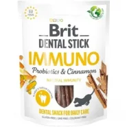 Лакомство Brit Dental Stick Immuno для собак для крепкого иммунитета, пробиотики и корица 7 шт. 251 гр.