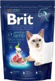Brit Premium by Nature Cat Sensitive Lamb Сухий корм для котів із чутливим травленням з ягням