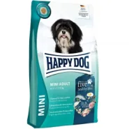 Акция! Happy Dog Mini Adult Сухой корм для собак мелких пород 800 г + 200 г влажного корма