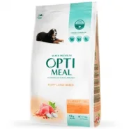 Акция! OptiMeal Puppy Large Breed Turkey Сухой корм для щенков крупных пород с индейкой, 12 кг
