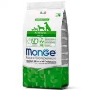 Monge Natural Superpremium All Breeds Adult Rabbit, Rice&Potatoes Сухой корм для собак всех пород с кроликом и рисом, 15 кг