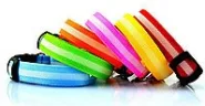 Ошейник LED ткань однотонный