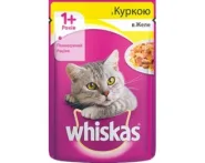 Whiskas для кошек влажный корм с курицей в желе