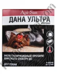Дана Ультра капли от блох и клещей для собак, 4 пипетки