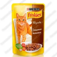 Friskies вологий корм для кішок яловичина і морква в підливі