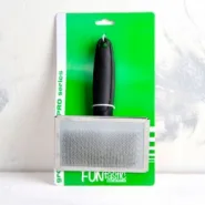 Пуходерка для собак 12х19см гумова ручка 12 см FUNtastic D9500-13