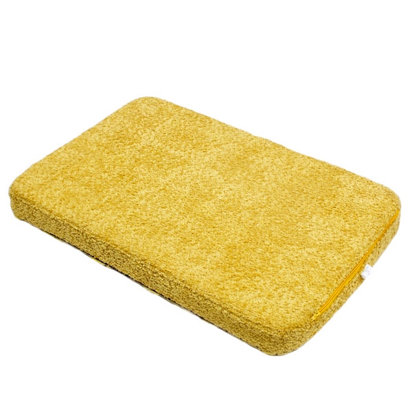 Топер матрац меблева тканина+велсофт жовтий  - Будинки та лежанки для собак