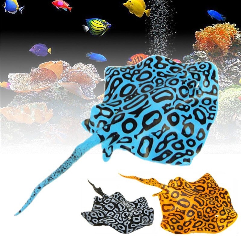 Рыбка силиконовая Скат 16 см CL0016  -  Декорации для аквариума -   Вид: Искуственные Рыбки  
