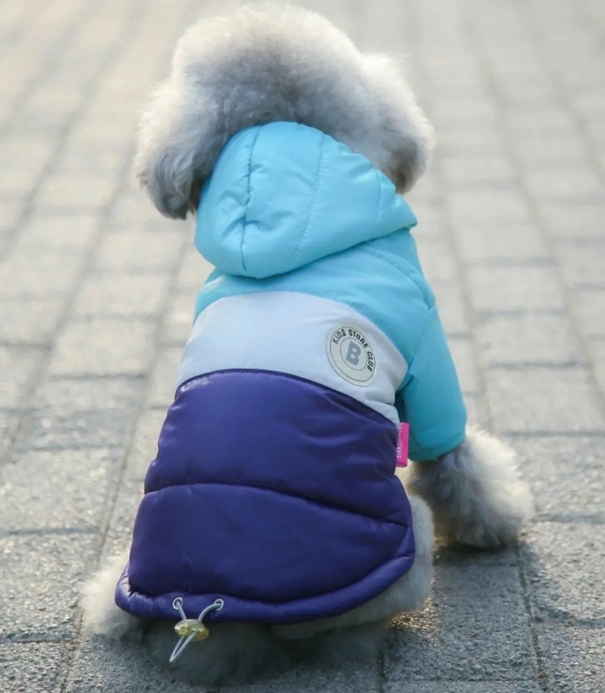 Куртка пуффер с капюшоном синий  - Similar products