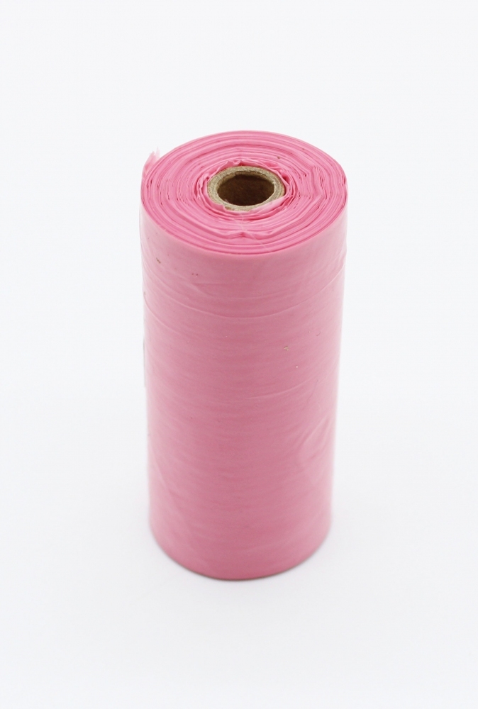 Пакети для фекалій біопакети рожеві 15шт*10 рулонів  - Пакети для прибирання за собаками