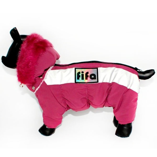 Комбинезон Роза овчина на силиконе (девочка)  -  Зимняя одежда для собак 