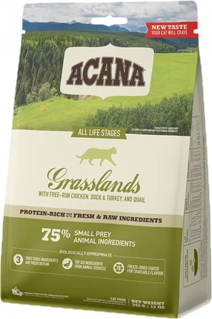 ACANA Grasslands Cat сухой корм для кошек и котят всех пород и возрастов с индейкой   -  Корм для кошек с лишним весом Acana   
