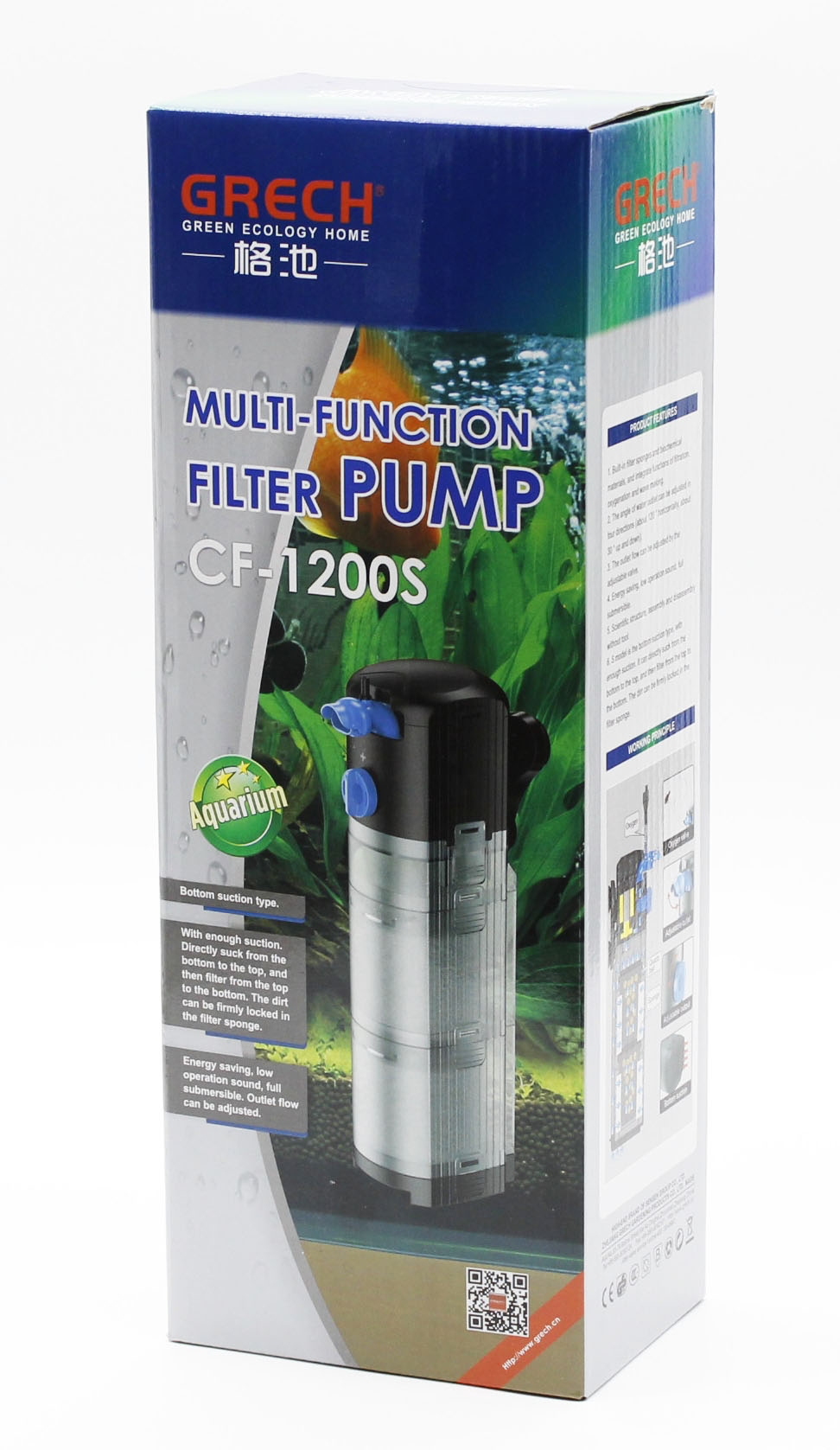 Фильтр SunSun CF-1200S, 20вт, 1200л/ч, до 400л  -  Фильтры внутренние для аквариума -   Мощность: 751л/ч и более  