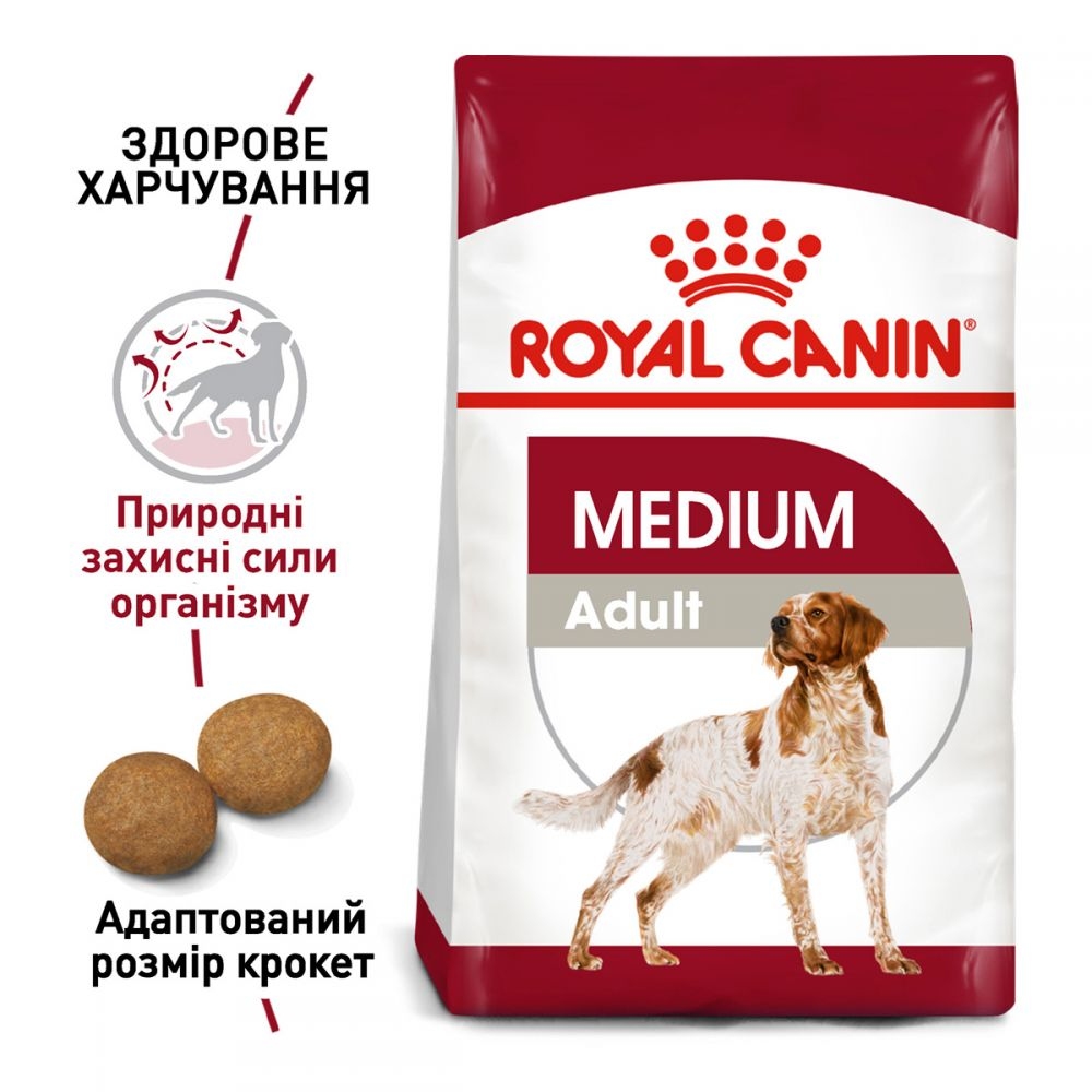 Royal Canin shn medium ad 4кг + 12 паучей, корм для собак 11343 акция  -  Сухой корм для собак мелких пород 