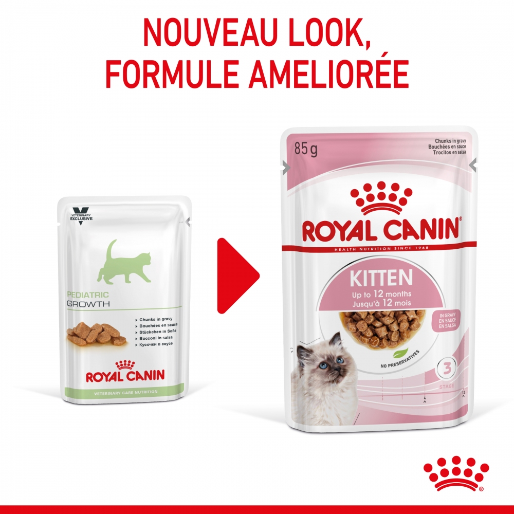 Royal Canin KITTEN Gravy (Роял Канин) для кошенят шматочки в соусі 85г  -  Royal Canin консерви для кішок 