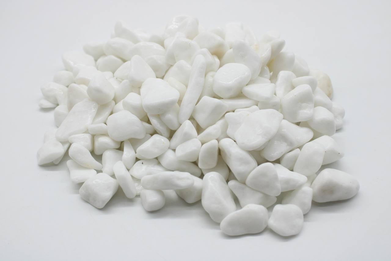 Грунт Галька белая Тассос 10-30 мм, вес 10 кг  - Грунт для аквариума