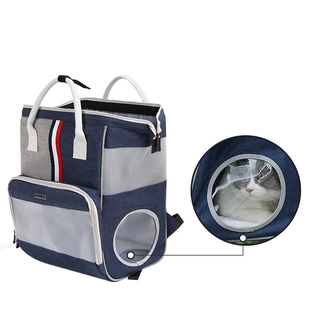 Рюкзак квадрат с сеткой ткань катон 30х40х24 см  -  Рюкзаки - переноски для кошек - Другие   