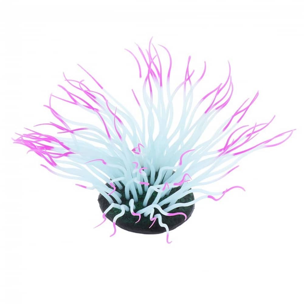 Растение искусственное для аквариума Анемона Флуоресцентная 12 см CL0125  -  Искусственные растения для аквариума 