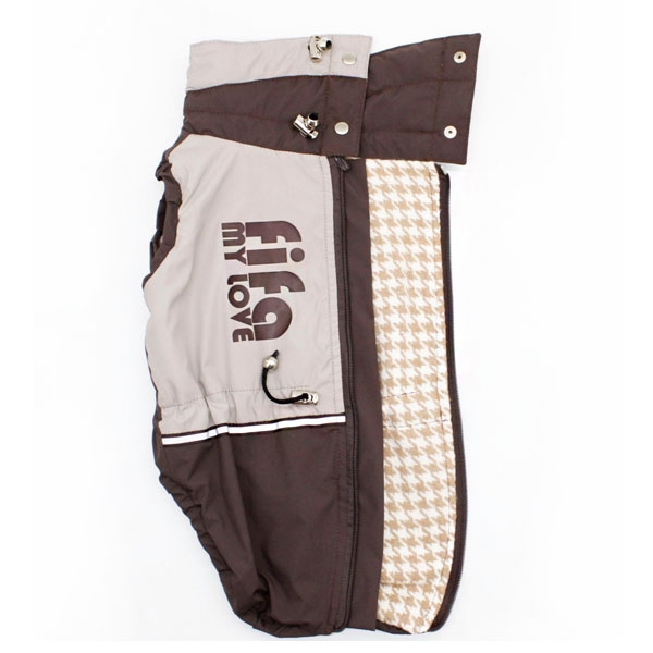 Жилет Гранд коричневый плащевка на байковой подкладке (мальчик)  -  Одежда для собак -   Размер одежды XL  