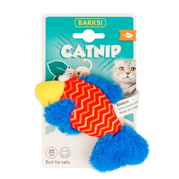 Игрушка для котов Barksi Catnip Рыбка с запахом кошачьей мяты 13 см G21030A  -  Игрушки для кошек -   Материал: Мягкие  