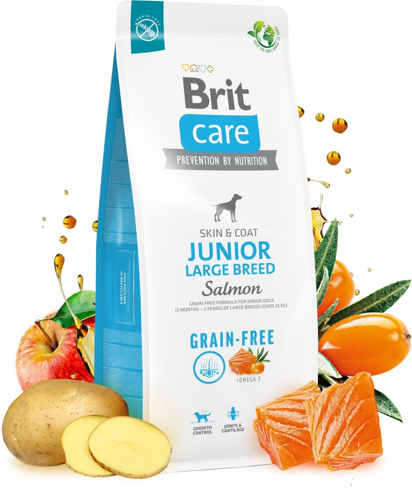 Brit Dog Grain-free Junior Large Breed Сухий корм для молодих собак великих порід 3 кг  -  Корм для собак супер преміум класу -    