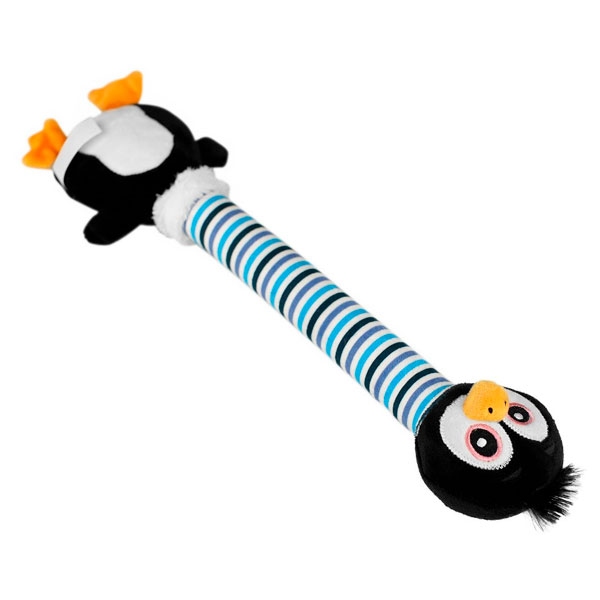 Игрушка для собак Barksi Crunch Body пингвин с хрустящей шеей и двумя пищалками 40 см C10065B  -  Мягкие игрушки для собак -    