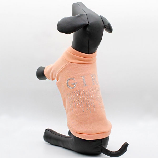 Свитшот Сакура трикотаж на флисе (девочка)  -  Одежда для собак -   Для кого: Девочка  