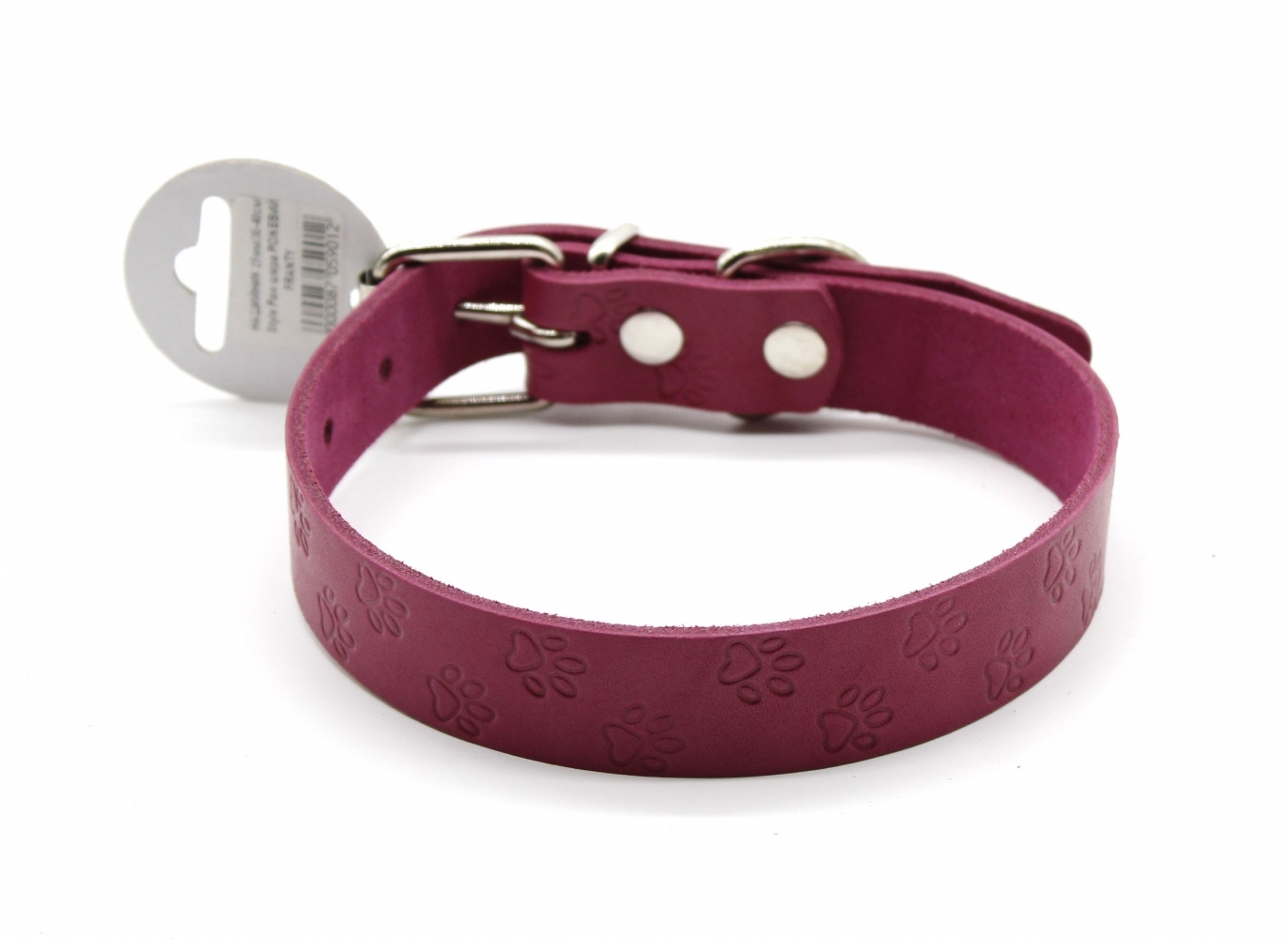 Нашийник Franty Style Paw шкіра Рожевий 25 мм * 36-46 см.  -  Нашийники для собак -    