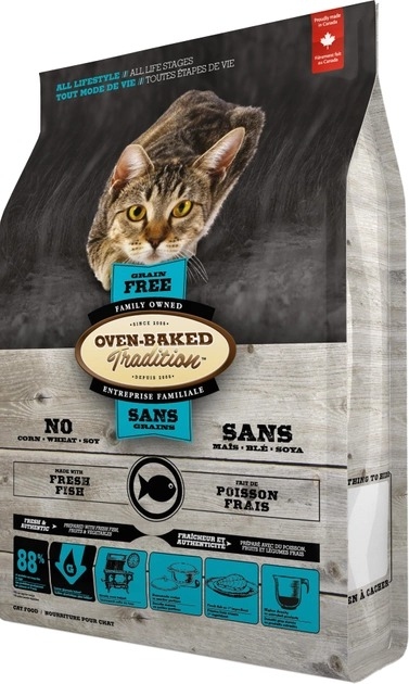 Oven-Baked Tradition Полностью сбалансированный сухой корм для кошек из свежего рыбного мяса 350 г.  -  Сухой корм для кошек -   Потребность: Пищеварительная система  